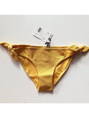 3 for $20 & Other Stories yellow textured side-tie bikini bottom size 0 zero